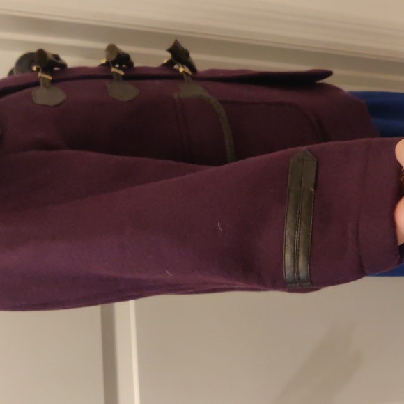 Hunt Kids new classic Purple wool blend rabbit fur detachable Hooded Coat sz 100 - Picture 7 of 16